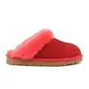 مصمم الأحذية تسمان Slippers Tazz الخردل بذور الكستناء فرو الشرائح Sheepesksk Classic Ultra Mini Platfor