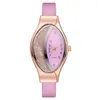 Orologi da polso Orologi da donna in stile squisito Orologio al quarzo alla moda con diamanti di lusso Orologio da donna creativo con quadrante piccolo ovale Montre