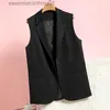 Women's Vests #5129 Black Beige Khaki Vest Coat Women Single Buttons Outerwear Waistcoat Female Blazer Sleeveless Jacket Slim Spring Autumn L230922