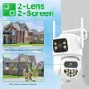IP -kameror utomhus trådlös säkerhetskamera 4K 8MP HD Dual Lens Extern WiFi PTZ Auto Tracking Street Surveillance ICSEE 230922