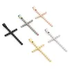Charms 304 Rostfritt stål Religiösa tvärhängen för DIY -tillverkning av halsbandsarmbandsmycken Fynd 5,5 cm x 2,5 cm 1 bit