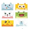 Other Event Party Supplies 10Pcs Random Color Cartoon Animal Envelope Mes Thank Card Baby Birthday Invitation Greeting Holiday She Dhk6D