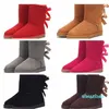 Hot sell winter Bow women snow boots soft Sheepskin keep warm boot with card dust bag Free transshipment