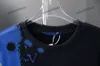 Xinxinbuy Hombres Diseñador Sudadera con capucha Sudadera 24ss Tie Dye Impresión de letras dibujadas a mano Manga larga Mujer Negro Blanco Azul S-2XL