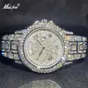 Relogio Masculino Luxury Miss Ice Out Diamond Watch Multifunction Day Date Justera kalenderkvartsur för män Dro 220325262E