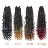 Human Hair Bulks Synthetic Goddess Box Braids Crochet Curly 12 Inch Boho Box Braids Crochet Hair Bohemian Bob Box Braid Hair Extension for Women 230921