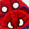 Beanie/Skull Caps Goth Spider Web Jacquard Beanie Cap Winter Handgebreide Bomber Hat Cosplay Street Gehoorbescherming Warme Wollen Kwastje Y2K KnittedHat 230921