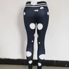 Spor salonu Giyim İnce Tayt Kadın Fitness Beyaz Dot Baskı Push Up Sport Leggins Ladies Yüksek Bel Yoga Tayt Egzersiz Pantolon Günlük