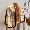 Scarves Scarves New Women's imitation cashmere brushed thickened 2022 winter shawl Versatile scarf H letter fashion brand style x0922