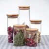 Bouteilles de stockage 250 ml de thé en verre hermétique pot à feuilles mobiles avec couvercle conteneurs scellés pour grains de café bonbons sucre céréales d'avoine