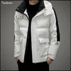 Mens Down Parkas Taoboo 2024 High Street Winter Jackets For Men Classic Style Loose Hooded Jackets Fashion Casual Striped 90% White Duck 230922