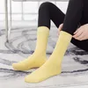 Sonbahar Kış Tasarımcısı Cel Şeker Renkli Basılı Mektuplar Çoraplar Erkek Kadınlar Günlük Nefes Alabilir Marka Pamuk Tüp Çoraplar Unisex