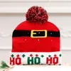 17 Style Led Christmas Hats Winter Warm Cartoon Cap Adult Children Kids Xmas Glow Knitted Beanies