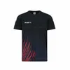 メンズTシャツF1レーシングレッドカラーブルホンダフォーミュラチーム新しいモータースポーツスポーツTシャツメンズカーファンクイックドライはジャージーKKKJをフェードしない