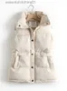 Women's Vests Gilet femme coton vêtements d'extérieur Style court automne hiver nouveau dans les vêtements vestes lâche tout-match manteau gilet débardeur L230922