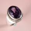 Wedding Rings BOCAI Real s925 Sterling Silver Jewelry Korean Faceted Zircon Amethyst Fashion Simple Woman Ring 230922