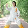 Etnische Kleding Mode Tai Chi Uniform Vrouwen Mannen Vechtsporten Chinese Traditionele Pak Met Lange Mouwen Ochtend Sportkleding FF3708