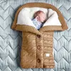 Dekens Inbakeren Warme Slaapzakken Baby Winter Dikke Knop Slaapzak Voor Beddengoed Inbakeren Dekens Voetenzak Peuter Wrap