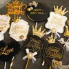 Other Festive & Party Supplies Prince Princess Crown Happy Birthday Cake Topper Decor Baking328l