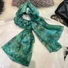 الأوشحة 100 ٪ Mulberry Silk Scarf Shawl Brand Plum Bossom Design Blue Green Summer Summer Silk Shaws Darfs Fall Winter Neck Head Diarf 230922