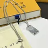 Hanger Letter Designer Sieraden RVS Boutique Kwaliteit Liefde Cadeau Ketting met correct merk