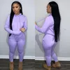 Pantalon de deux pièces pour femmes 2023 Sweat à capuche en polaire d'hiver Ensemble de deux pièces Femmes Globalement Bodycon Pantalon de survêtement Sports Jogger Streetwear Tissu chaud