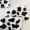 Plush Handbag for Girls Cute Winter Small Tote Buckle Open Milk Cow Grain Ladies Cartoon Bag Purse 220923