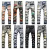 Motorcycle TRENDY KSUBI AM JEANS Designer Jeans Mens Fashion Cool Style Denim Pant en détresse Ripped Biker Broide Religion Pantal