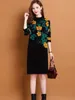 2023 Office Office Lady Bruck antenduction Winter Office Lady Soft Warm Warm Black Sensters Vrict 2023 Women Long Long Slim Slim Out Out Faction Party Midi Frocks