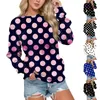 Kvinnors hoodies polka dot tryck unisex vinter casual grafik kawaii hoody kvinnor harajuku rolig tecknad tröja kvinnlig l5