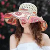 Breite Krempe Hüte Sommer Bowknot Stroh Sonne Für Frauen Damen Lange Blumenband Outdoor Reise Strand Hut Schutz Panama Kappen 2023