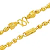 Collier solide Hip Hop perles chaîne en or jaune 18 carats rempli de mode hommes chaîne lien Style Rock bijoux polis 259c
