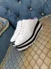 White Leather Women Slipon Sandals Stella Mccartney Stripe Wedge Lady