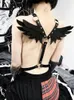 حمالات Altgoth Harajuku Mall Goth Goth Wings Harness Sexy Gothic Belts Punk Fashion Dark Pu Leather Garter Belt Women Clubwear 230921