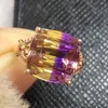 Cluster Rings Natural Ametrine Ring 18k Gold Match South Africa Diamond 9ct Specifications 12 12mm Passable Adjust