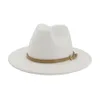 2020 jesienne zimowe kobiety wełniane poczuć panama kapelusz jazz fedora melonik czapki klamra decle flat Rim Cowboy Trilby Hat249Q