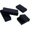 Present Wrap 10st/Lot High Quality Blank Packing Box Black Clothing Lagring Stor storlek Täck TEA JELLEDAG