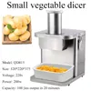 220V Commercial Electric Vegetable Dicing Machine Morot Potatis Lök Granular Cube Cutting Food Processor