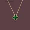 Designer smycken modehänge halsband för kvinnor eleganta 4Four Leaf Clover Locket Halsband Högkvalitativ chokerkedjor Designer smycken pläterad g