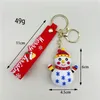 Pour pendentif de sangle de téléphone portable nouveau père noël porte-clés sac de voiture noël bonhomme de neige porte-clés poupée machine pendentif petit cadeau pendentif