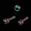 Lueur dans le noir drôle visage de chat Pipes à main pour fumer Piipes en silicone capiteux Pyrex cuillère Pipe Bongs huile ongles ZZ