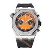 디자이너 시계 다이빙 시계 Mens 시계 좋은 품질 시계 VK 석영 운동 고무 스트랩 사파이어 유리 Montres de Luxe