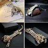 Brooches F19D Crystal Tiger Brooch Badges Animal Lapel Pin Girl Coat Suit Clothes Decorations