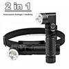Head lamps W373 Headlamp Rechargeable 18650 Headlight 2000lm Dual LED Flashlight USB C Reverse Charge Magnetic Tail Work Camp Fishing Light HKD230922