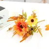 Decorative Flowers 2pc Autumn Color Dahlia Simulation Bouquet Fake Pography Props Decorations Ins Wind Sunflowers