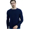 Herrtröjor män stickad kashmir tröja 100% merino ull oneck longsleeve tjock pullover man vinter hösten man jumpers kläder 230922