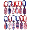Vêtements pour chiens 100pcs Accessoires de jour de l'indépendance américaine Petites cravates pour animaux de compagnie Chat Chiot Cravates Bowties Collier Fournitures de vacances