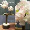 Decorative Flowers Artificial Cherry Tree Mini Plant Small Flower Wedding Home Decoration Garden Micro Landscape