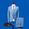 Мужские костюмы Смокинги для жениха Тонкий британский студенческий деловой костюм для отдыха Молодежная мода Костюм из двух предметов Мужской (пиджак и брюки) 2023