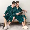 Mulheres sleepwear rb0291 outono veludo banho robe fino casal roupão homens mulheres quentes pleuche plus size